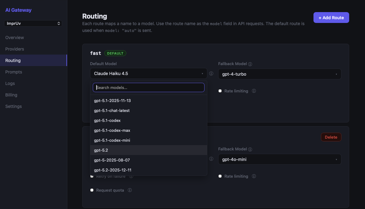 Change your AI provider from the MAIG dashboard without releasing a new app version